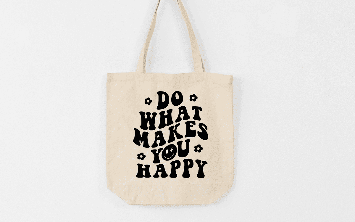 shopping bag with message