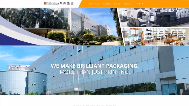 the home page of Brilliant Printing Limited