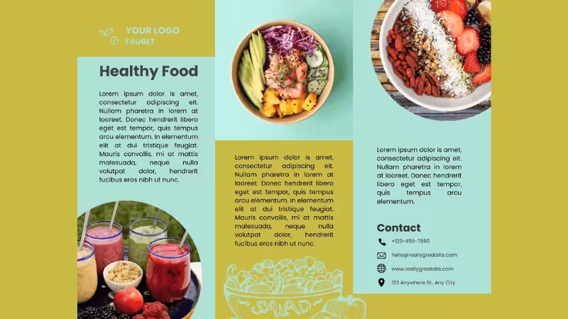 food brochure design