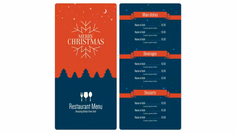 restaurant menu brochure