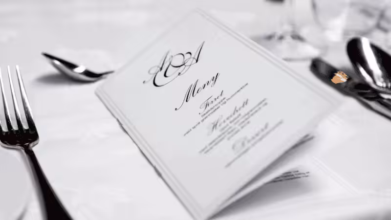 menu brochure
