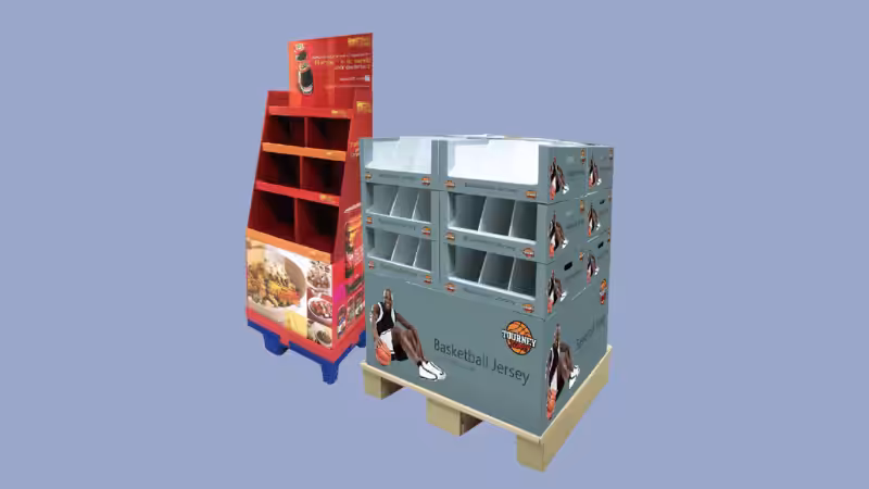 pallet floor display boxes