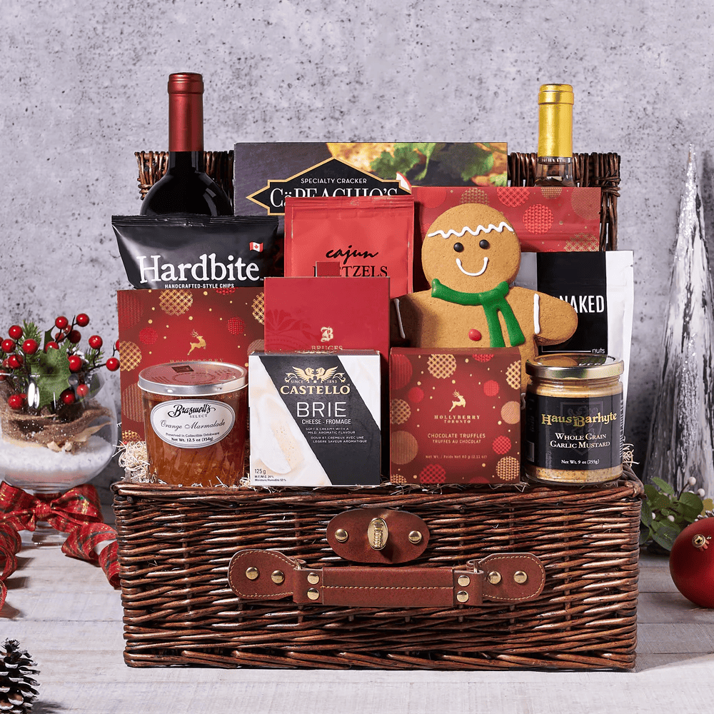gift basket with wine 