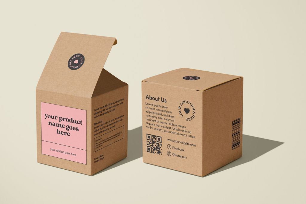 QR codes on the shipping boxes