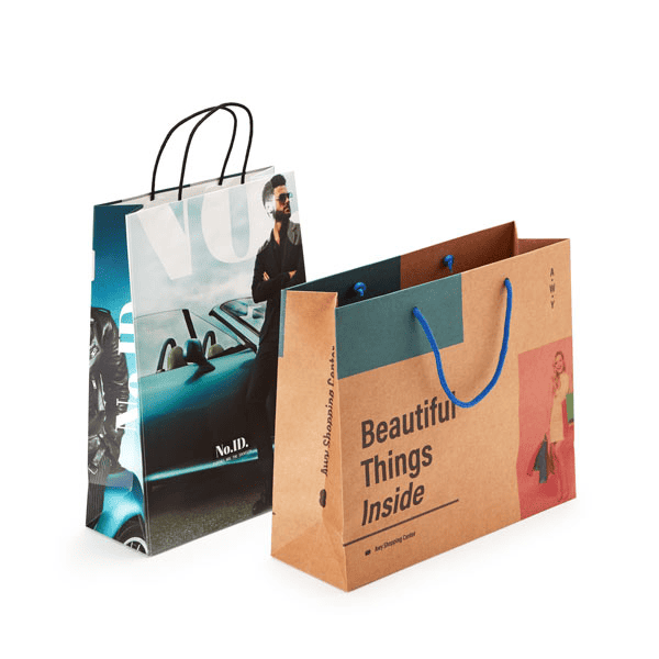 paper bags with image
