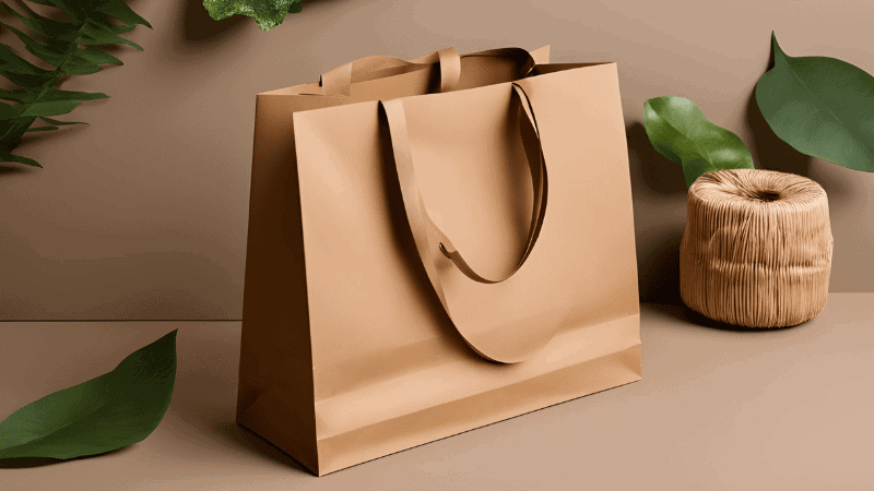 A Recyclable Kraft Paper Gift Bags