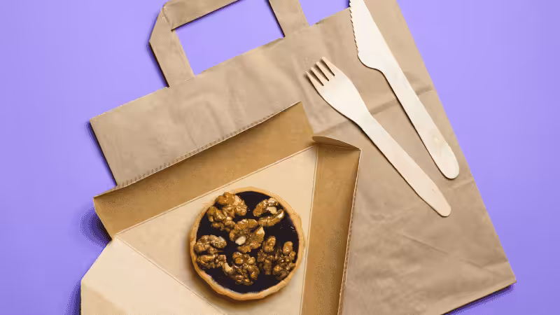 take away packaging with eco-friendly paper