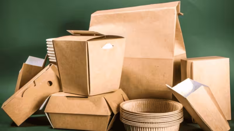 Recycled paper packaging