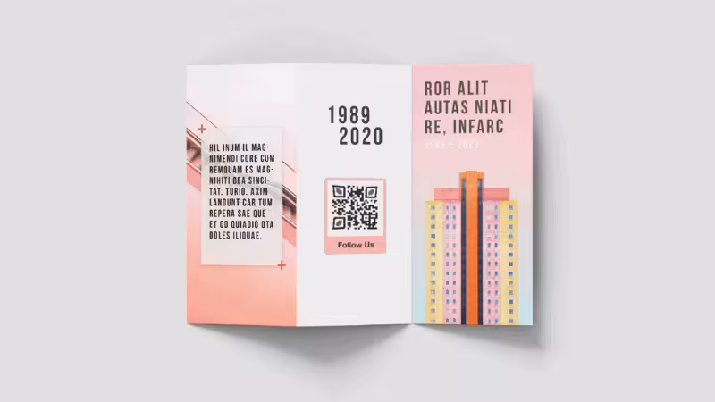 brochure with QR code