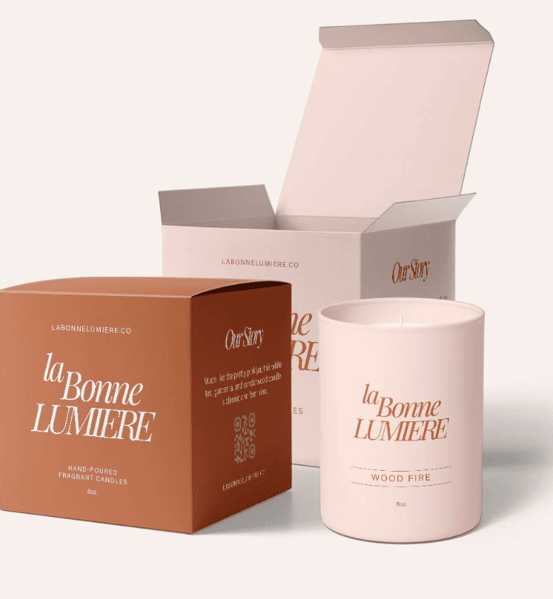 compact candle packaging