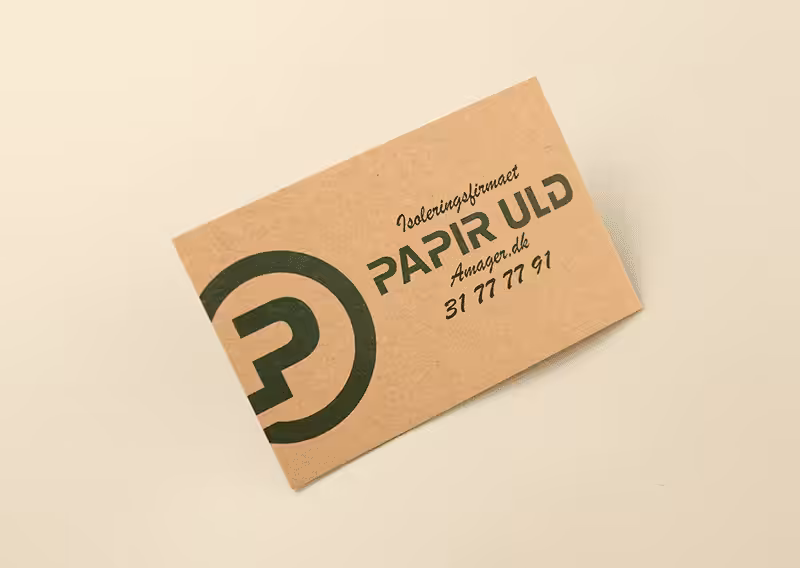 recycled paper business card