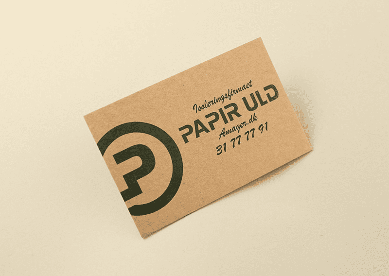 recycled paper business card