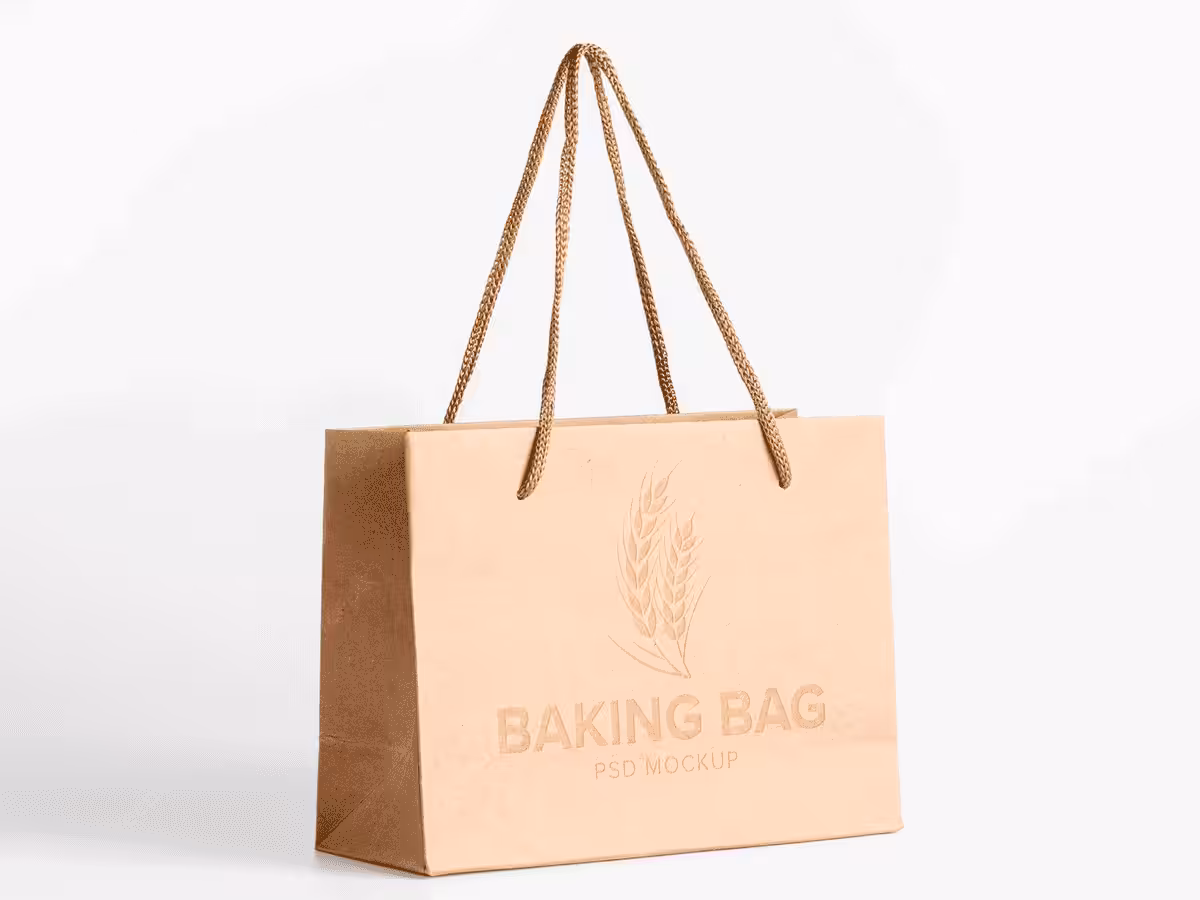 paper shopping bag with embossing