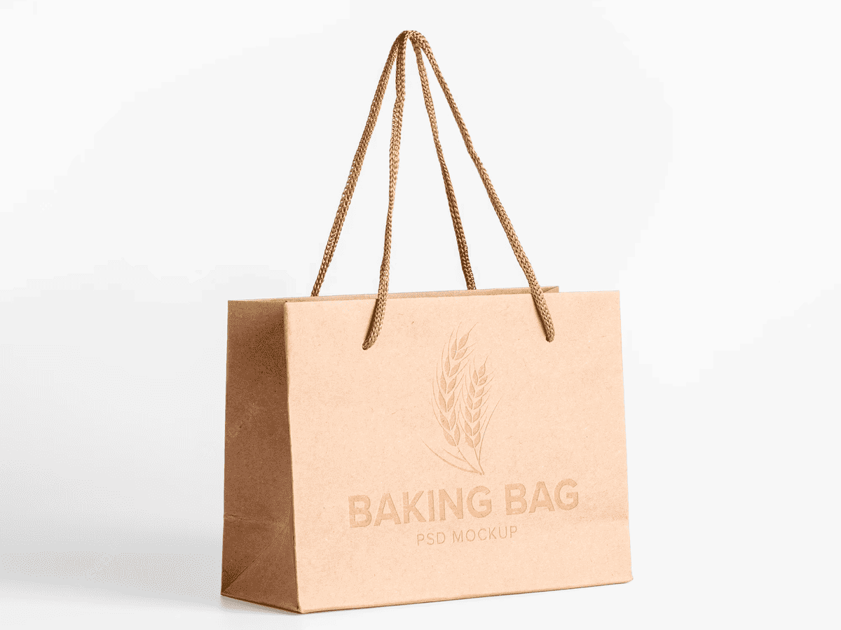 paper shopping bag with embossing