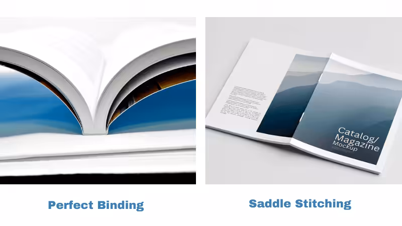 perfect binding vs. saddle stitching