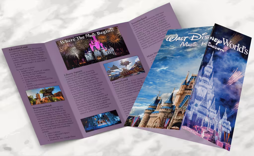 Disney brochure fonts