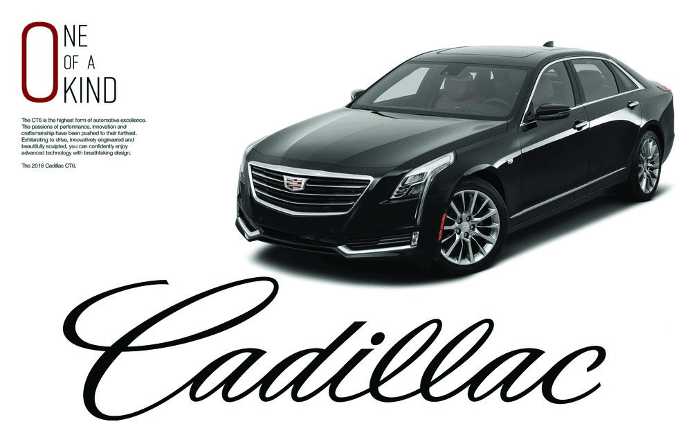 Cadillac brochure font