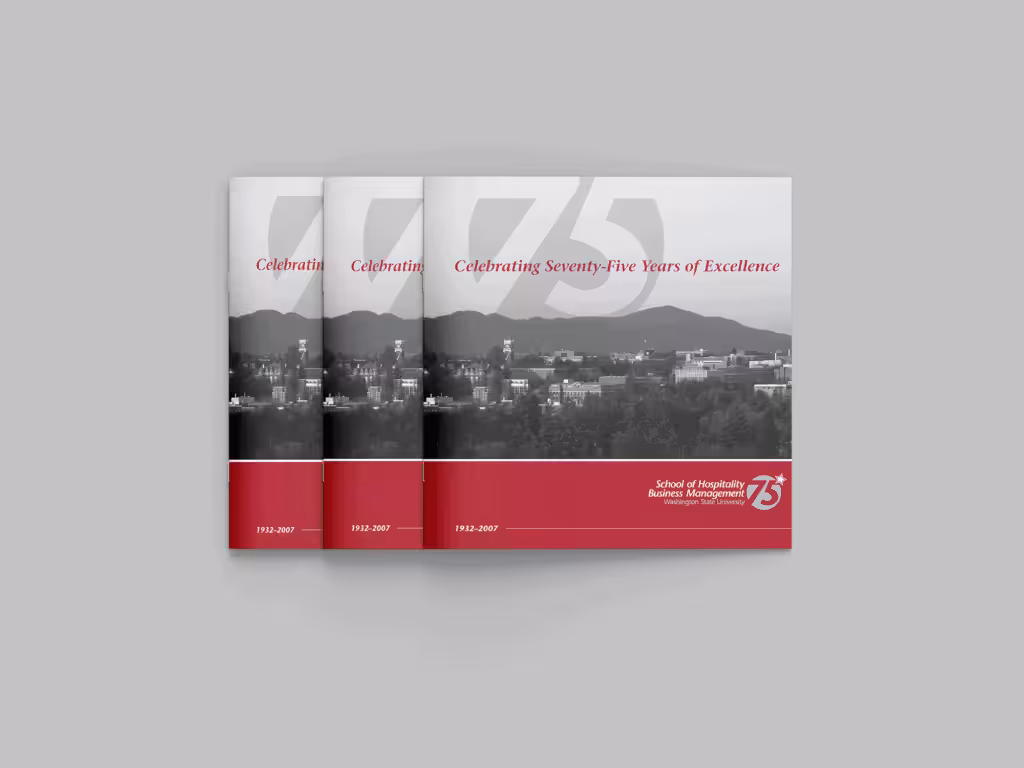 booklet with company anniversary