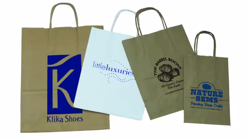 paper bags with colors