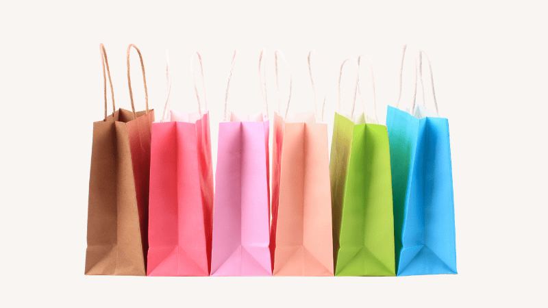 colorful retail shopping bags