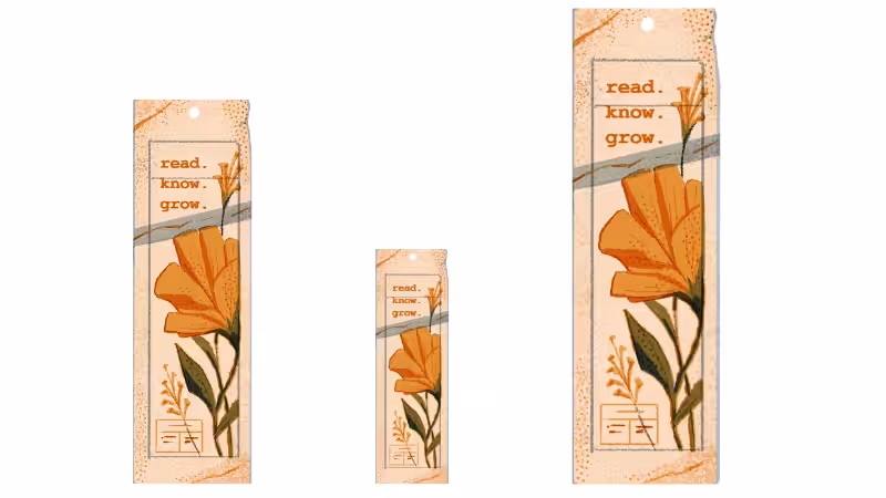 sizes of custom bookmark