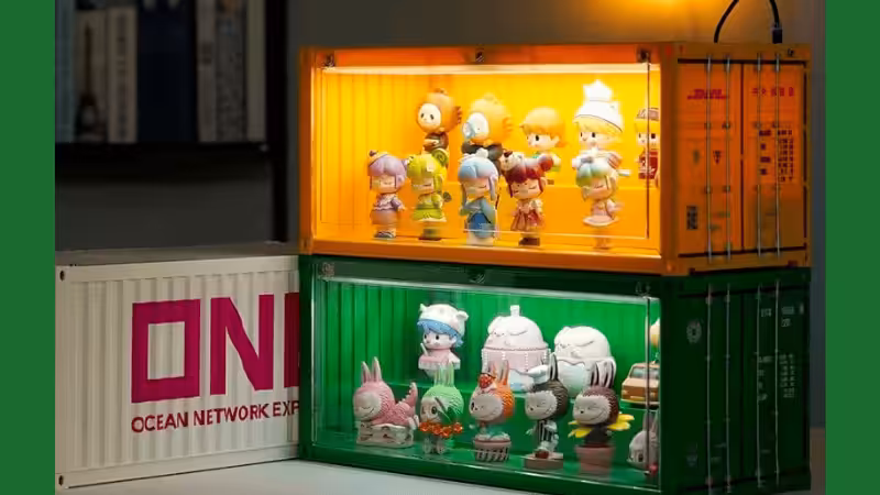 shipping containers into display boxes