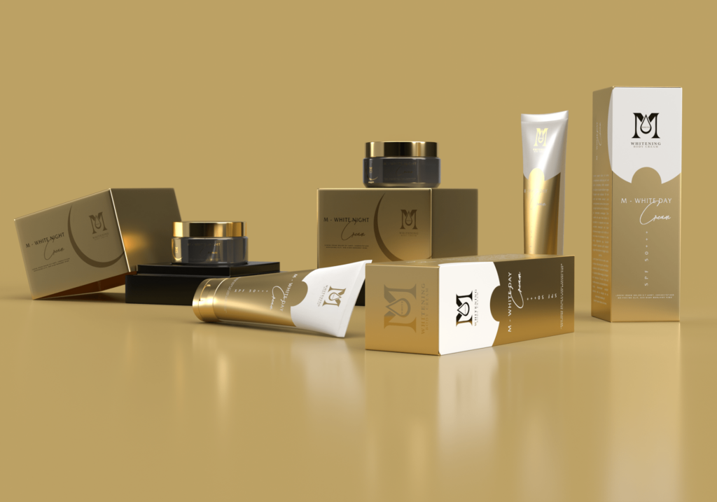 luxury cosmetic packaging  with hot stamping