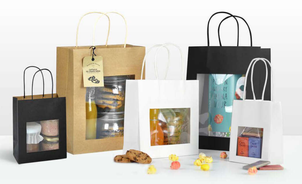 retail bags with windows