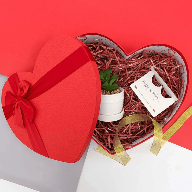 Birthdays heart-shaped gift box