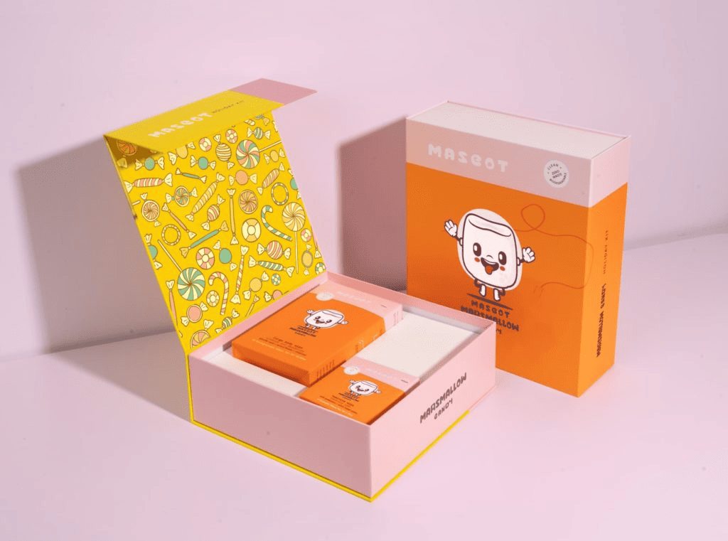 mailer box with brand mascot