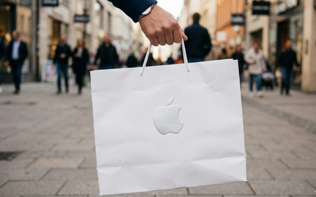 Apple paper bag
