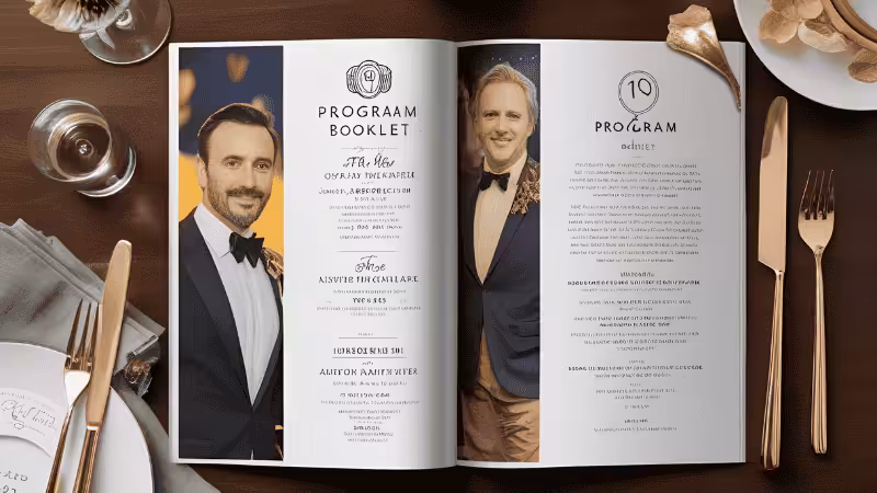 Program Booklet for High-End Events