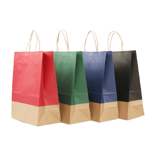 Recyclable Colorful Kraft Paper Bag Hand-held Shopping Bag