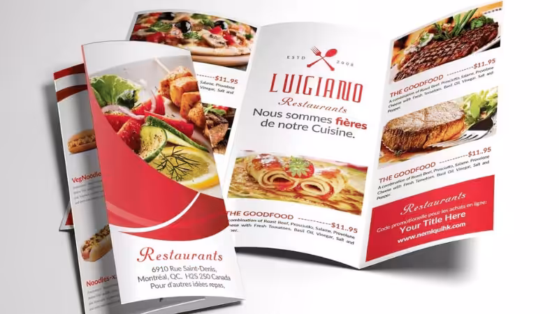 Food brochure design