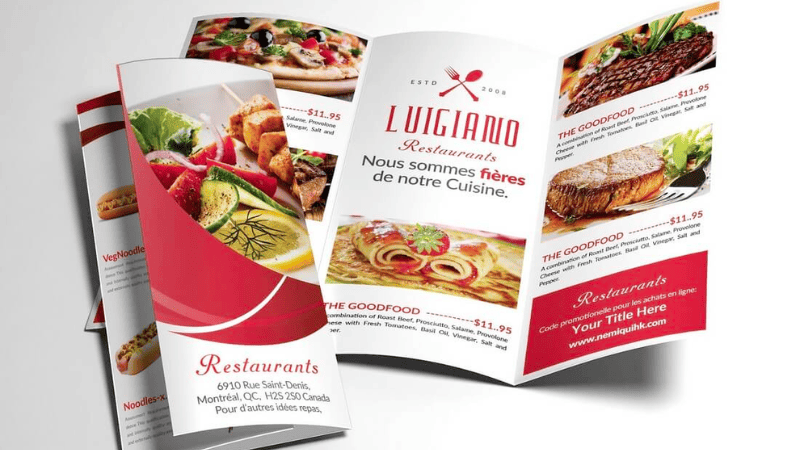 Food brochure design