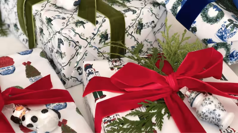  gift boxes with velvet ribbon 