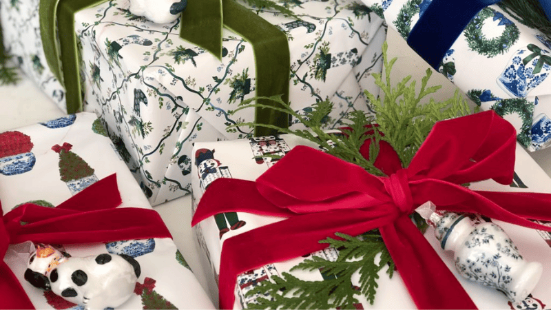  gift boxes with velvet ribbon 