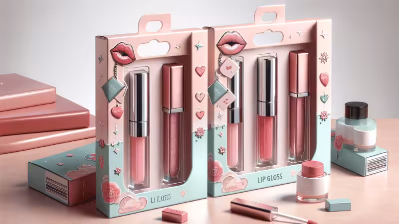 hanging tab lip gloss boxes