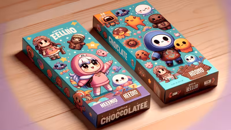  chocolate boxes with cartoon characters