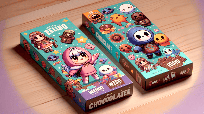  chocolate boxes with cartoon characters