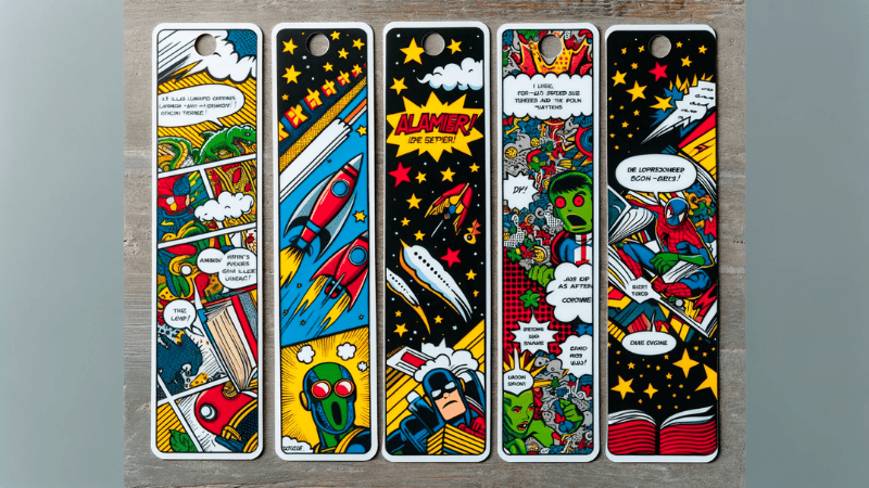 Comic strip bookmarks