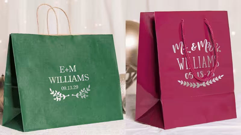 wedding favor bags  with colors