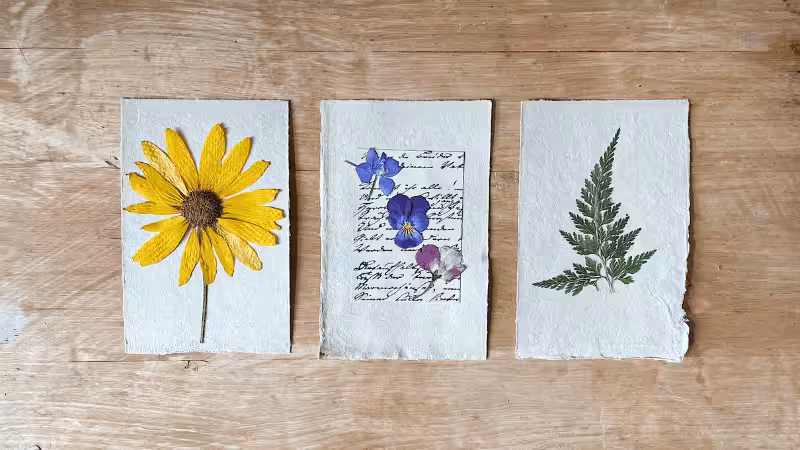 Pressed Flower Bookmarks