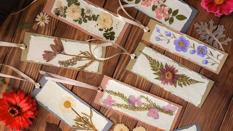Pressed Flower Bookmarks
