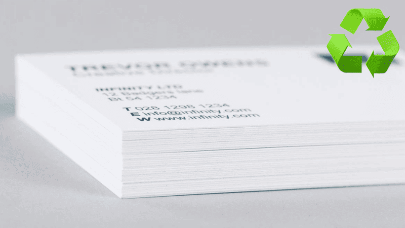 Business Cards made from recycled materials