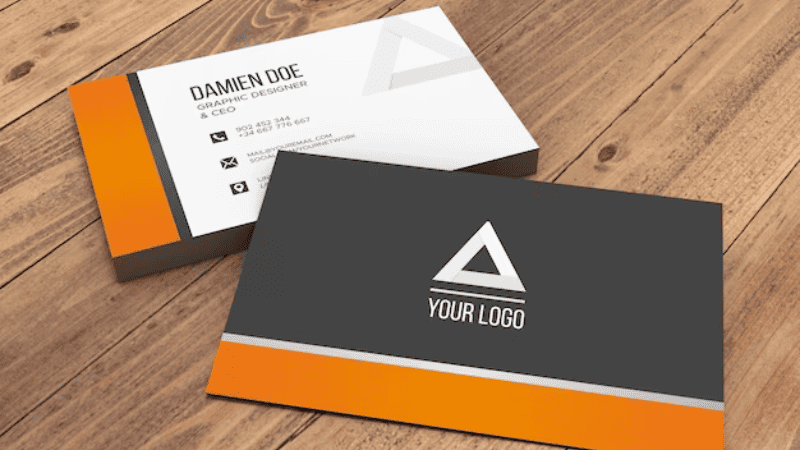 black to black business cards