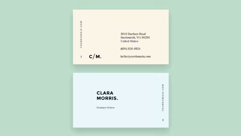 minimalist business cards