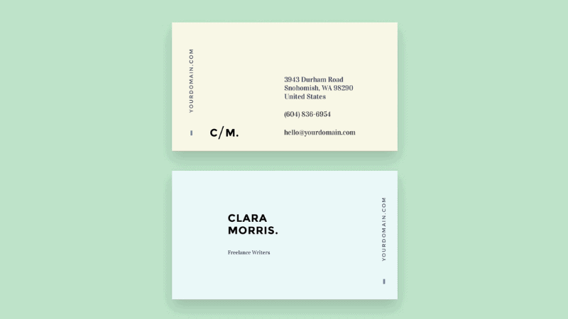 minimalist business cards