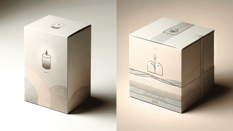minimalist candle packaging boxes