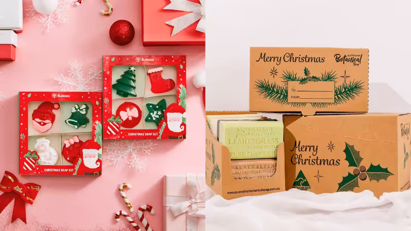 Christmas soap boxes